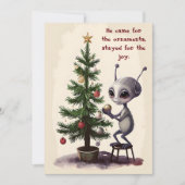Cartes Pour Fêtes Annuelles Whimsical Alien Christmas Tree Scene  (Devant)
