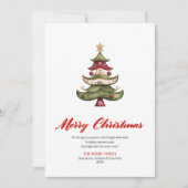 Cartes Pour Fêtes Annuelles Whimsical Artistic Christmas Tree Greeting Design (Devant)