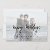 Cartes Pour Fêtes Annuelles Whimsical Black Holidays 2 Photos horizontales (Devant)