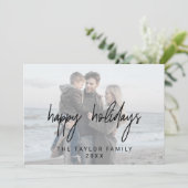 Cartes Pour Fêtes Annuelles Whimsical Black Holidays 2 Photos horizontales (Debout devant)