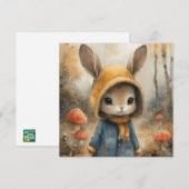 Cartes Pour Fêtes Annuelles Whimsical Bunny Dreams : Sweet Greys 🌙 Digital (Devant / Derrière)