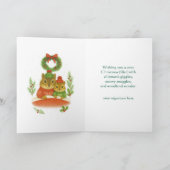 Cartes Pour Fêtes Annuelles Whimsical Chipmunk Christmas Greeting Card (Intérieur)