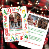 Cartes Pour Fêtes Annuelles Whimsical Christmas Cute Custom Arch 3 PHOTO