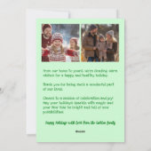 Cartes Pour Fêtes Annuelles Whimsical Christmas Cute Custom Arch 3 PHOTO (Dos)