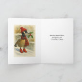 Cartes Pour Fêtes Annuelles Whimsical Christmas Goose  (Intérieur)