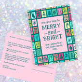 Cartes Pour Fêtes Annuelles Whimsical Christmas Grid Cute Custom