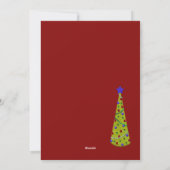 Cartes Pour Fêtes Annuelles Whimsical Christmas Trees Faux Felt Look (Dos)