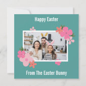 Cartes Pour Fêtes Annuelles Whimsical Cute Bunny Easter (Dos)