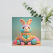 Cartes Pour Fêtes Annuelles Whimsical Cute Bunny Easter (Debout devant)