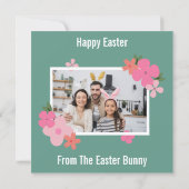 Cartes Pour Fêtes Annuelles Whimsical Cute Bunny Easter (Dos)