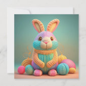Cartes Pour Fêtes Annuelles Whimsical Cute Bunny Easter (Devant)