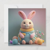 Cartes Pour Fêtes Annuelles Whimsical Cute Bunny Easter (Devant)