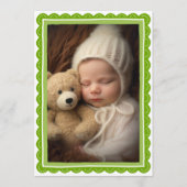 Cartes Pour Fêtes Annuelles Whimsical Cute Christmas CUSTOM PHOTO Scalloped (Devant)