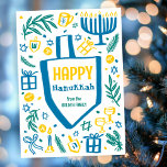 Cartes Pour Fêtes Annuelles Whimsical Cute Dreidel Menorah CUSTOM HANOUKKA<br><div class="desc">Carte de vacances idéale pour une carte de vacances amusante! L'art fait main pour vous ! ENTIÈREMENT PERSONNALISABLE ! Cliquez sur "Personnaliser" ci-dessus pour modifier le texte. Cliquez sur "modifier à l'aide de l'outil de conception" pour ajuster les polices, les couleurs et les placements. (voir aussi ma boutique pour d'autres...</div>