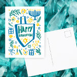 Cartes Pour Fêtes Annuelles Whimsical Cute Dreidel Menorah CUSTOM HANOUKKA<br><div class="desc">Carte de vacances idéale pour une carte de vacances amusante! L'art fait main pour vous ! ENTIÈREMENT PERSONNALISABLE ! Cliquez sur "modifier en utilisant l'outil de conception" pour ajouter votre propre texte personnalisé. (consultez mon magasin pour d'autres modèles aussi) Il s'agit d'une carte postale, vérifiez dans mon magasin pour des...</div>