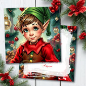 Cartes Pour Fêtes Annuelles Whimsical Elf | Personalized Christmas