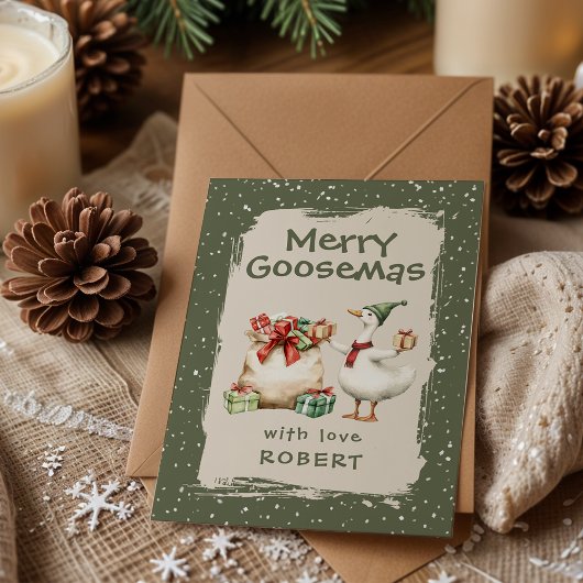 Cartes Pour Fêtes Annuelles Whimsical Goose Classroom Christmas