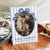 Cartes Pour Fêtes Annuelles Whimsical Hand Drawn Coquette Bow Family Photo