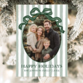 Cartes Pour Fêtes Annuelles Whimsical Hand Drawn Coquette Bow Family Photo