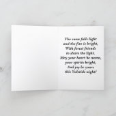 Cartes Pour Fêtes Annuelles Whimsical Happy Yule card (Intérieur)