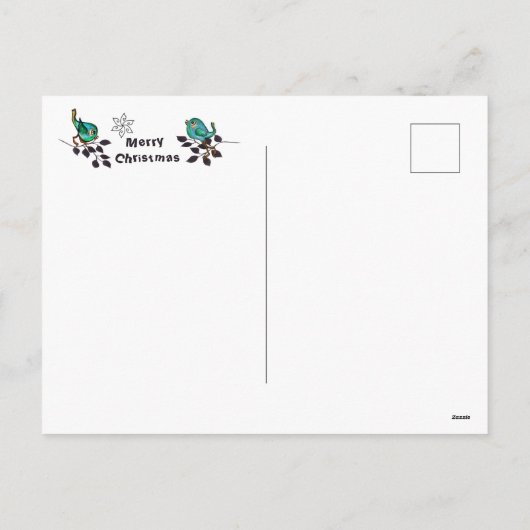 Cartes Pour Fêtes Annuelles Whimsical House and Winter Woodland Friends (Dos)