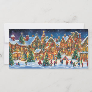 Cartes Pour Fêtes Annuelles Whimsical Lite Brite Art Christmas 3 Photo Collage