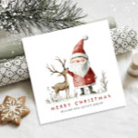Cartes Pour Fêtes Annuelles Whimsical Minimal Santa Claus Christmas Corporate<br><div class="desc">Surprenez et apportez la joie à vos proches et rendez la fête inoubliable. Pour plus de personnalisation,  cliquez sur le lien "customiser plus" et utilisez notre outil de conception pour modifier ce modèle.</div>