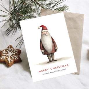 Cartes Pour Fêtes Annuelles Whimsical Minimal Santa Claus Christmas Corporate