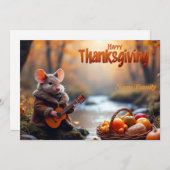 Cartes Pour Fêtes Annuelles Whimsical Mouse – Autumn Forest  (Devant / Derrière)