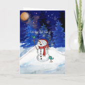 Cartes Pour Fêtes Annuelles Whimsical Nordic Santa on a Moose Happy New Year  (Dos)