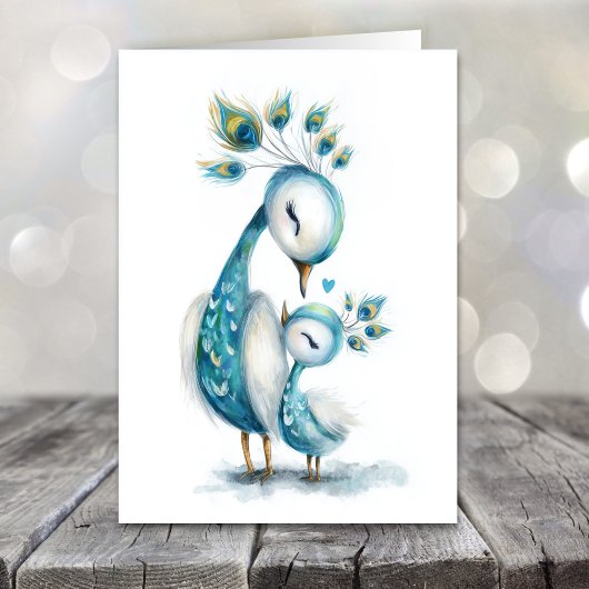 Cartes Pour Fêtes Annuelles Whimsical Peacock Mother's Day