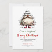 Cartes Pour Fêtes Annuelles Whimsical Quirky Santa Christmas Greeting Card (Devant)