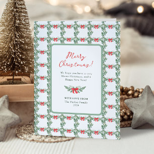 Cartes Pour Fêtes Annuelles Whimsical Retro Blanc Joyeux Noël