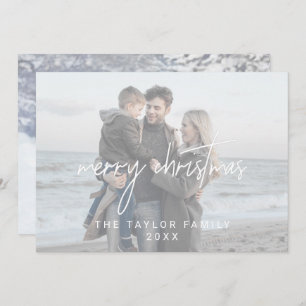 Cartes Pour Fêtes Annuelles Whimsical White Christmas 2 Horizontal Photos