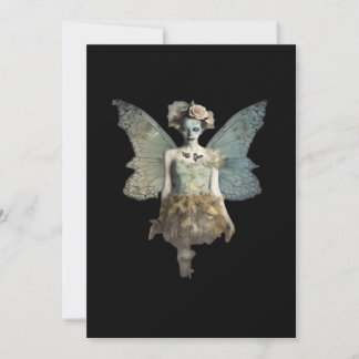 Cartes Pour Fêtes Annuelles Whimsigoth Zombie Fairy Old Timey Gothique Moody A