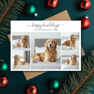 Cartes Pour Fêtes Annuelles Whimsy Script Happy Howlidays Chien 5 Photo Collag