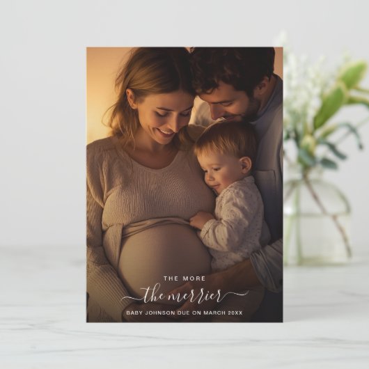 Cartes Pour Fêtes Annuelles Whimsy Script Plus Le Joyeux Noël (Debout devant)