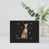 Cartes Pour Fêtes Annuelles Whippet Christmas Light mignet Père Noël Whippet X (Debout devant)