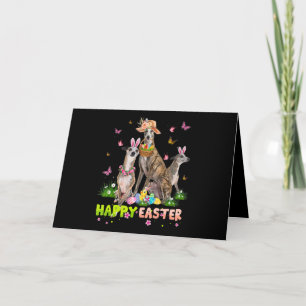 Cartes Pour Fêtes Annuelles Whippet Joyeux Lapin de Pâques Œufs Cadeau de Pâqu