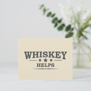 Cartes Pour Fêtes Annuelles Whiskey aide à boire de l'alcool en disant