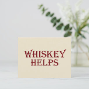 Cartes Pour Fêtes Annuelles Whiskey aide à drôles l'alcool dit whisky citation