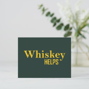 Cartes Pour Fêtes Annuelles Whiskey aide à drôles l'alcool dit whisky citation