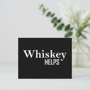 Cartes Pour Fêtes Annuelles Whiskey aide les citations d'alcool amusantes