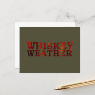 Cartes Pour Fêtes Annuelles Whiskey weather drôle alcool dit des cadeaux