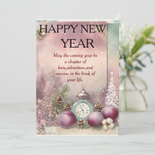 Cartes Pour Fêtes Annuelles "Whispers of Winter : New Year's Greeting Card"