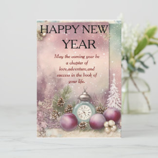 Cartes Pour Fêtes Annuelles "Whispers of Winter : New Year's Greeting Card"