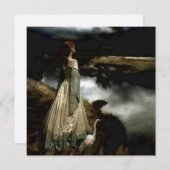 Cartes Pour Fêtes Annuelles “Whispers on the Wind” by Edward Robert Hughes (Devant / Derrière)