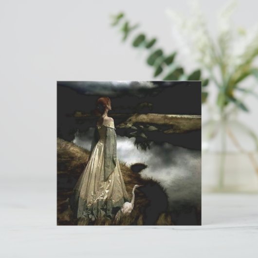 Cartes Pour Fêtes Annuelles “Whispers on the Wind” by Edward Robert Hughes (Debout devant)