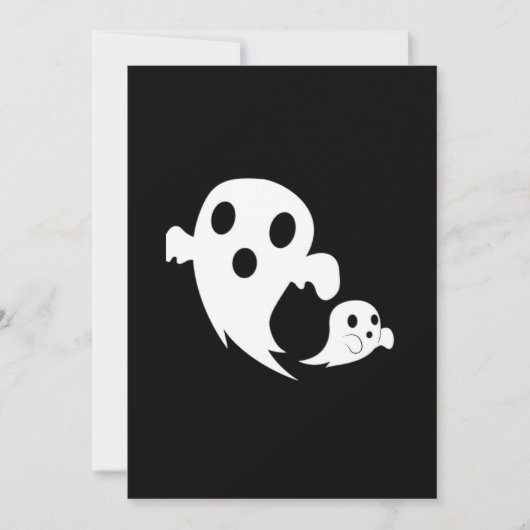 Cartes Pour Fêtes Annuelles White Boo (Devant)