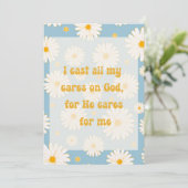 Cartes Pour Fêtes Annuelles White Daysi Arrière - plan (Debout devant)